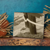 Sepia Strand Touw Foto Fotoplaat (Zijkant)