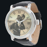 Sepia Style Aangepaste foto Horloge<br><div class="desc">Een douanefoto zou horloge met uw eigen speciale foto in een sepiastijl kijken. U kunt de aanpassingsfunctie gebruiken om met verschillende fotofilters te experimenteren als u dit wenst.</div>