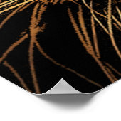 Sepia Sumatran Borneo Tijger Oog Kunstwerk Poster (Hoek)