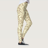  sepia Tan Willow Leaves Botanisch Leggings (Rechts)