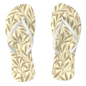  sepia Tan Willow Leaves Botanisch Teenslippers (Voetbed)