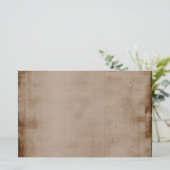 Sepia Taupe Scrapbook Tijdschrift voor mannen Briefpapier (Staand voorkant)