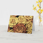 Sepia Tinted Rozen Kaart (Gele Bloem)