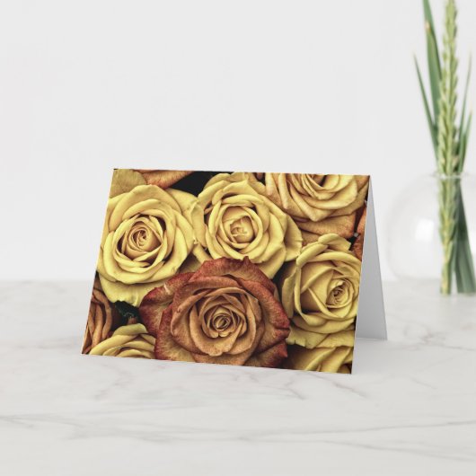 Sepia Tinted Rozen Kaart (Voorkant)