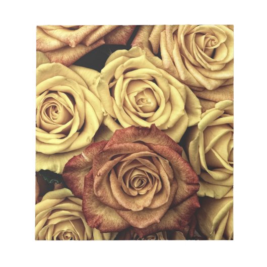 Sepia Tinted Rozen Notitieblok (Voorkant)