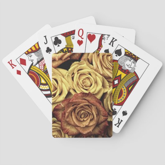 Sepia Tinted Rozen Pokerkaarten (Achterkant)