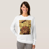 Sepia Tinted Rozen T-shirt (Voorkant volledig)