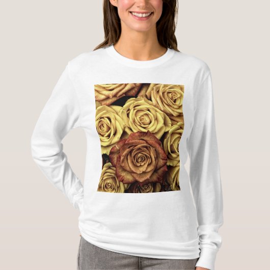 Sepia Tinted Rozen T-shirt (Voorkant)