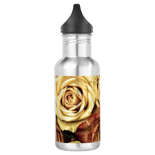 Sepia Tinted Rozen Waterfles (Links)