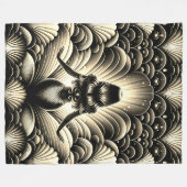 Sepia-Tinted Zeemeermin Elegantie -  Fantasy Fleece Deken (Voorkant (Horizontaal))