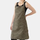 Sepia Tinten Hypnotische Diamant Moderne Pop Art Schort (Insitu)