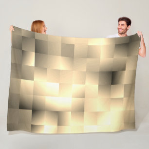 Sepia-tinten in een vierkant patroon fleece deken