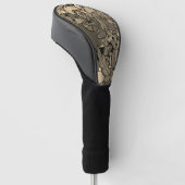 Sepia Tinten Vos Krijgen Golfheadcover (Schuin)