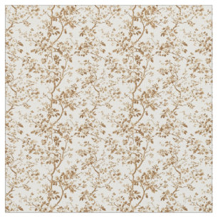 Sepia Toile met Rozen en takken Stof