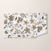 Sepia Tone bloemenprint Bad Handdoek (Handdoek)