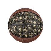 Sepia Tone  bloemenprint Basketbal (Voorkant)