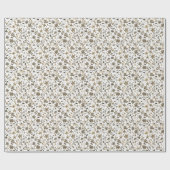 Sepia Tone bloemenprint Cadeaupapier (Vlak)
