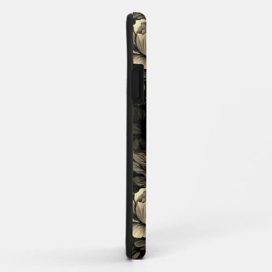 Sepia Tone bloemenprint Case-Mate iPhone Case (Achterkant/rechts)