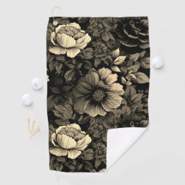 Sepia Tone bloemenprint Golfhanddoek