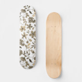 Sepia Tone bloemenprint Persoonlijk Skateboard (Voorkant)