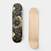 Sepia Tone bloemenprint Persoonlijk Skateboard (Voorkant)