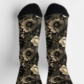 Sepia Tone  bloemenprint Sokken (Top)