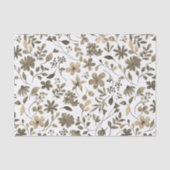 Sepia Tone  bloemenprint Tissuepapier (Voorkant)