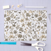Sepia Tone bloemenprint Tissuepapier (Craft)