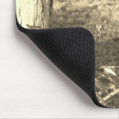 Sepia tone Bruin paard en hek Muismat (Hoek)