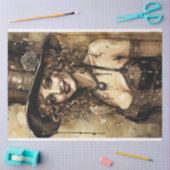 Sepia Tone Charmante Danser Decoupage Papier (Craft)