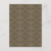 Sepia Tone Hypnotic Diamond Modern Pop Art Briefkaart (Voorkant)