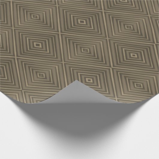 Sepia Tone Hypnotic Diamond Modern Pop Art Cadeaupapier (Hoek)