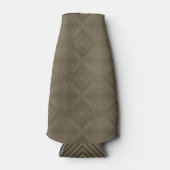 Sepia Tone Hypnotic Diamond Modern Pop Art Flesjeskoeler (Voorkant)