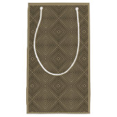 Sepia Tone Hypnotic Diamond Modern Pop Art Klein Cadeauzakje (Voorkant)