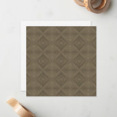 Sepia Tone Hypnotic Diamond Modern Pop Art Notitiekaartje (Voorkant / Achterkant in situ)