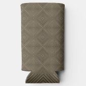 Sepia Tone Hypnotic Diamond Modern Pop Art Seltzer Blikjeskoeler (Achterkant)