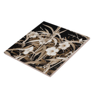 Sepia Tone Mexican Petunias Tegeltje