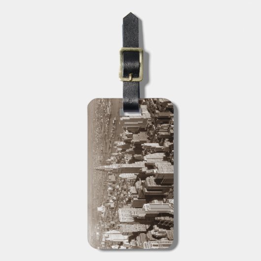  Sepia Tone New York Bagagelabel (Voorkant verticaal)