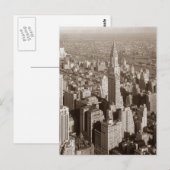  Sepia Tone New York Briefkaart (Voorkant / Achterkant)