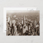  Sepia Tone New York Briefkaart (Voorkant / Achterkant)