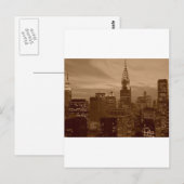 Sepia Tone New York City Briefkaart (Voorkant / Achterkant)