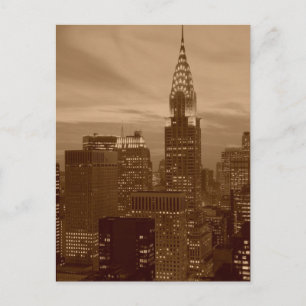 Sepia Tone New York City Briefkaart