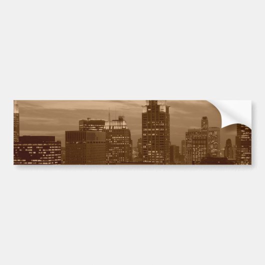 Sepia Tone New York City Bumpersticker (Voorkant)