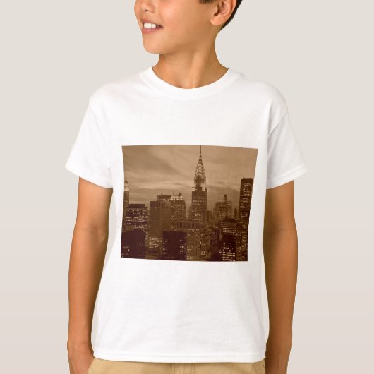 Sepia Tone New York City T-shirt (Voorkant)