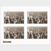  Sepia Tone New York Rechthoekige Sticker (Vel)