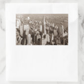  Sepia Tone New York Rechthoekige Sticker (Tas)