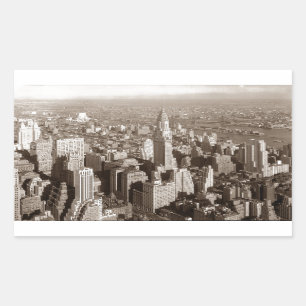  Sepia Tone New York Rechthoekige Sticker