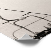 Sepia tone skisprint, die bovenaan wordt geplaatst poster (Hoek)