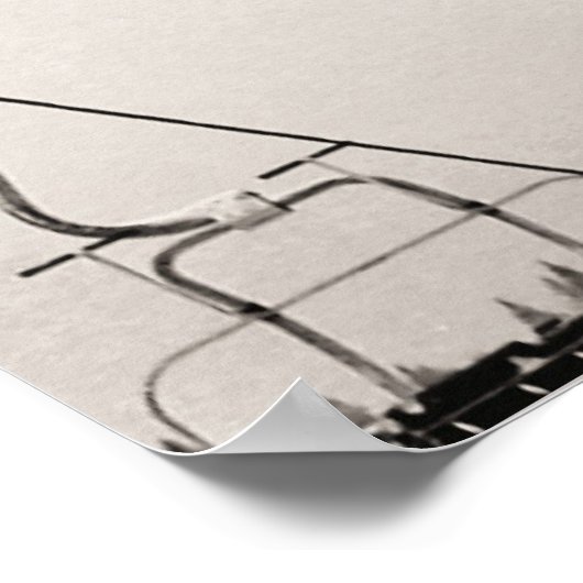 Sepia tone skisprint, die bovenaan wordt geplaatst poster (Hoek)