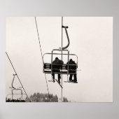Sepia tone skisprint, die bovenaan wordt geplaatst poster (Voorkant)